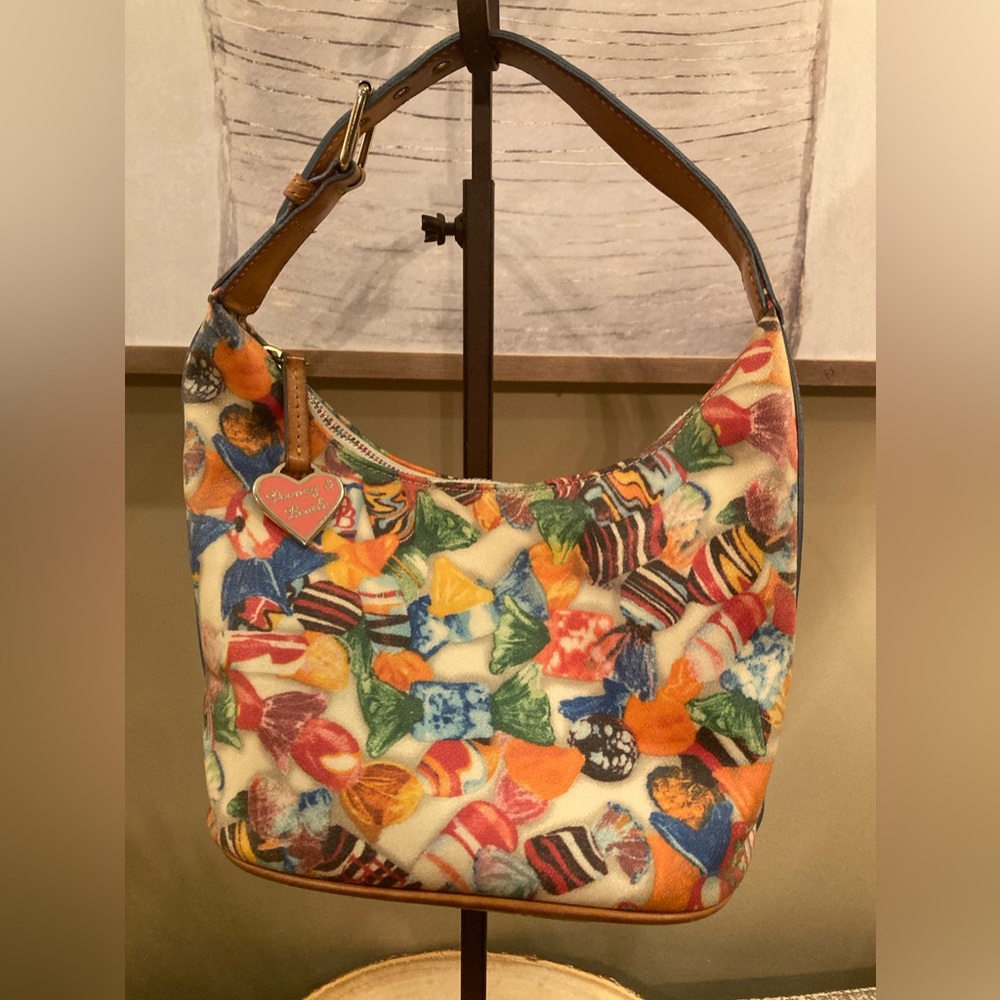 Dooney and Bourke Y2K Candy Bucket Bag on Off White HOBO Rare Hard‎ To Find - Picture 4 of 11